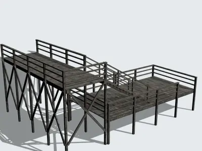 Dock 05 Low-poly 3D model