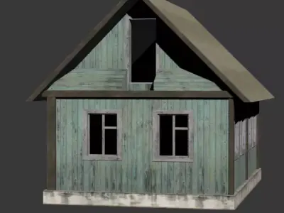 House wooden 3D model purchase