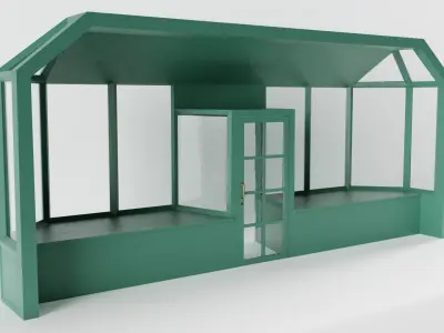 Romantic Shop Front Low-poly 3D model