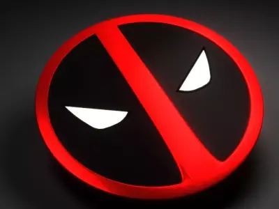 deadpool logo animated Low-poly 3D model