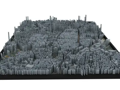 City of Sofia Low-poly 3D model