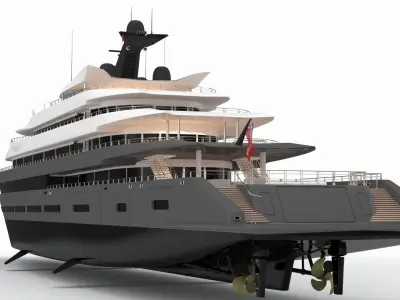 July Morning Luxury Yacht 3D model