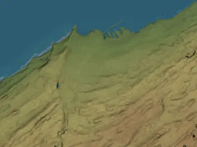 Casablanca - Topography Terrain Low-poly 3D model