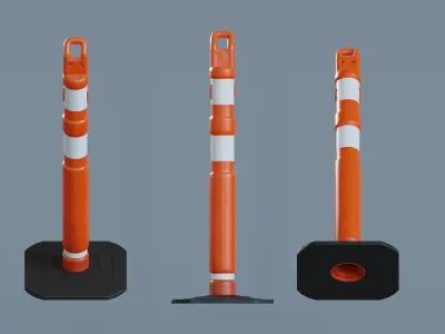 Cone Balizador Low-poly 3D model