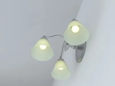 Wall Light Fixture 3d Model 3D model