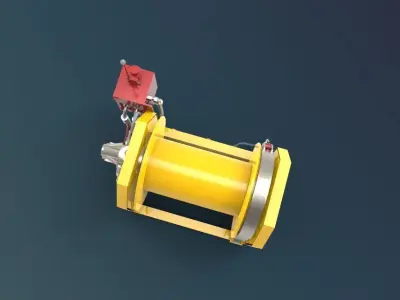 Winch Machine ship 3D model