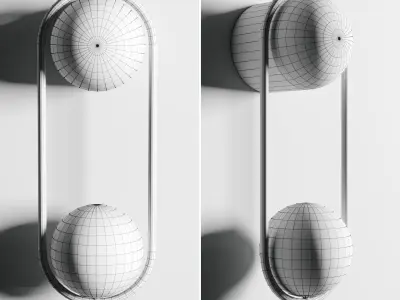 Matthew McCormick Mila Sconce wall light Low-poly 3D model