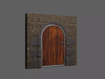 Medieval Doors Pack 01 Low-poly 3D model
