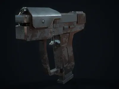Sci Fi Gun Pistol Low-poly 3D model purchase