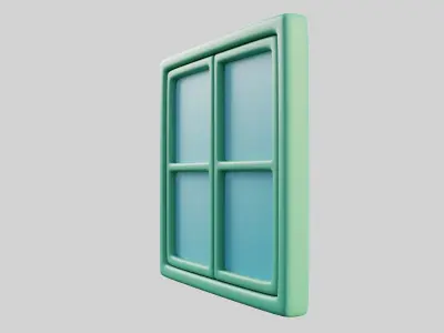 Cartoon Window 3a 3D model