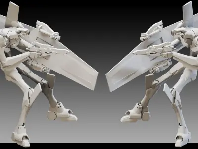 5 Sci- Fi Characters- Vol 01- High detail 3d models Low-poly 3D model