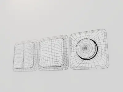 Realistic Wall Light Switch and Dimmer 3D model