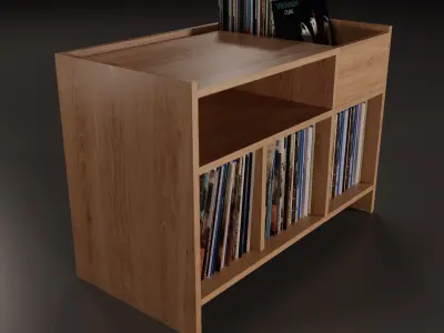 Vinyl Storage Mini PBR 3D model