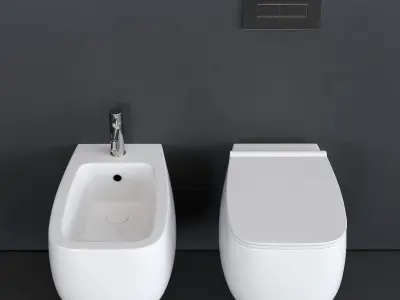 Alice Ceramica Nur Wall-Hung WC Low-poly 3D model