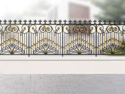 Gate and fence Metal Art 3D model
