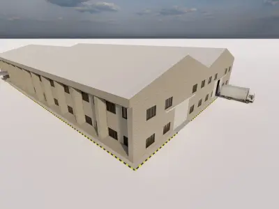 Warehouse-Warehouse Building 3D model 15