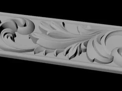 carved baguette  3D model purchase