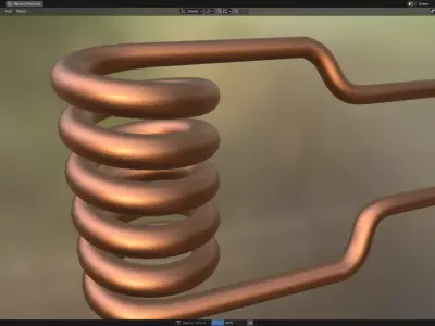 Antique Heating Coil PBR Low-poly 3D model