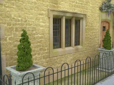 An English Georgian House Cottage 3D model