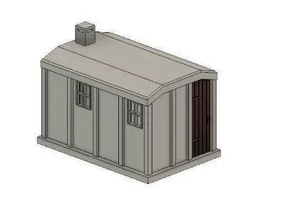 Model Railway Lineside Concrete Huts 3D print model
