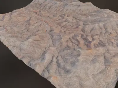 Arid Landscape 1 - Scan 3D model