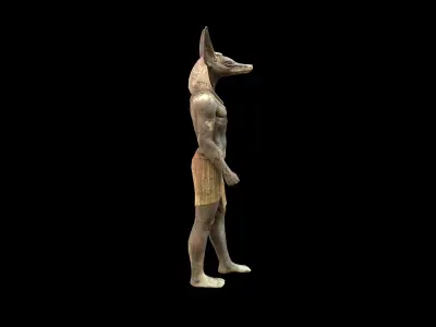 Egyptian Statue Anubis - PBR - Textured Low-poly 3D model