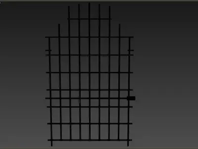 Medieval Door Low-poly 3D model