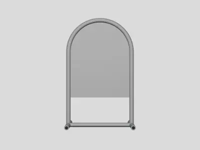 Basic Metal Display Plank - Geometry Only No Textures 3D model