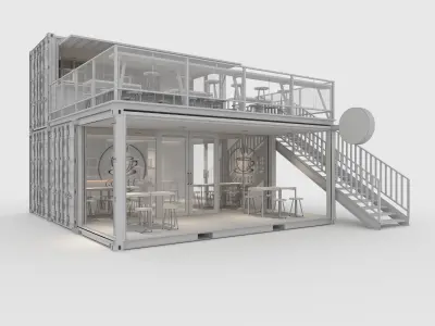 Container Cafe 7 3D model