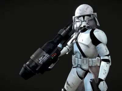 Tactical Clone Troops Camera Animation Low-poly 3D model