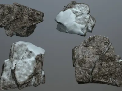 Rock Set 19 Low-poly 3D model