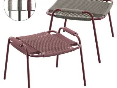 UNOPIU Coco footstool Low-poly 3D model