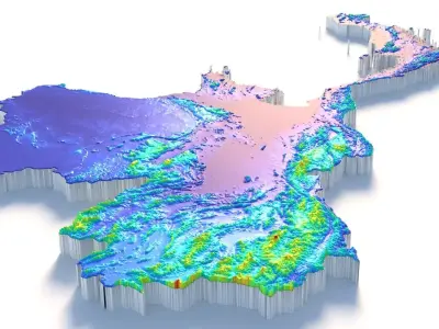 Thailand Terrain Country 3D model