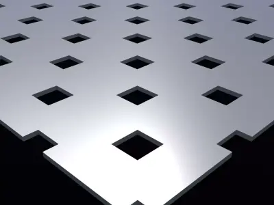 Perforated panel with 12 percent opening 25O128 3D model