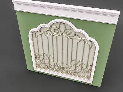 Classical Window and Door Low-poly 3D model