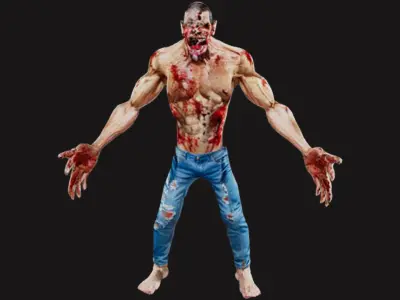 Animated Zombies Pack 3D model