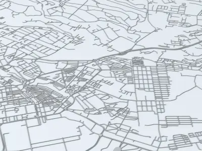 Nairobi Road Network and Streets 3D model