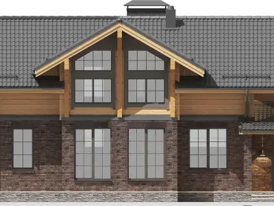 Exterior 3D model of a residential building 3D model