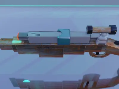 gun game Low-poly 3D model