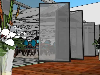 A restaurant ara cafe  3D model