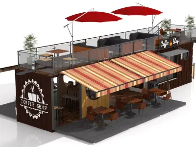 Container Coffee Shop 2 3D model