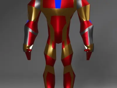 RufCyberX iron man Low-poly 3D model