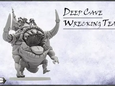 DeepCave Wrecking Team -UNIT- 28mm Miniatures 3D print model