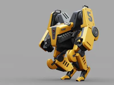 COMBAT DROID ONYX  RIGGED 3D model