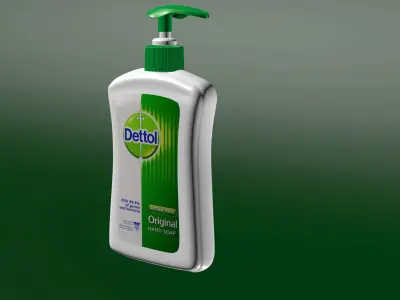 Dettol hand wash Free low-poly 3D model