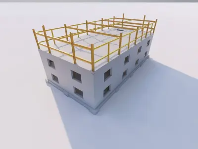 Structural engineering of Concrete frame buildings 3D model