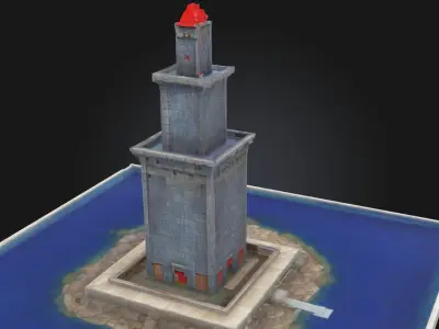 Lighthouse Model Classic Coastal Beacon  3D model