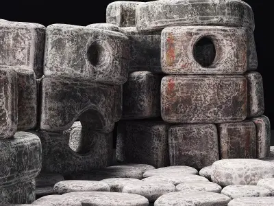 Dolmen stone cone 3D model