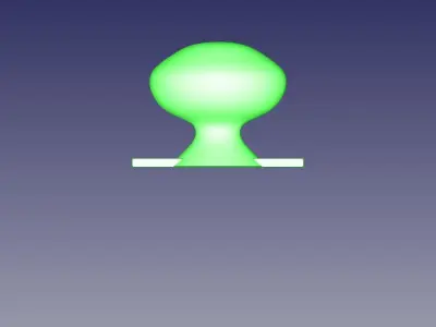 3d printable door knob with holes for bolts 3D print model