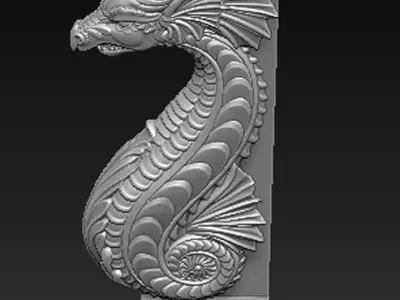 Corbel Decorative Dragon 3D print model